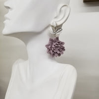 Lily Dangles | Mauve | Clay Earrings
