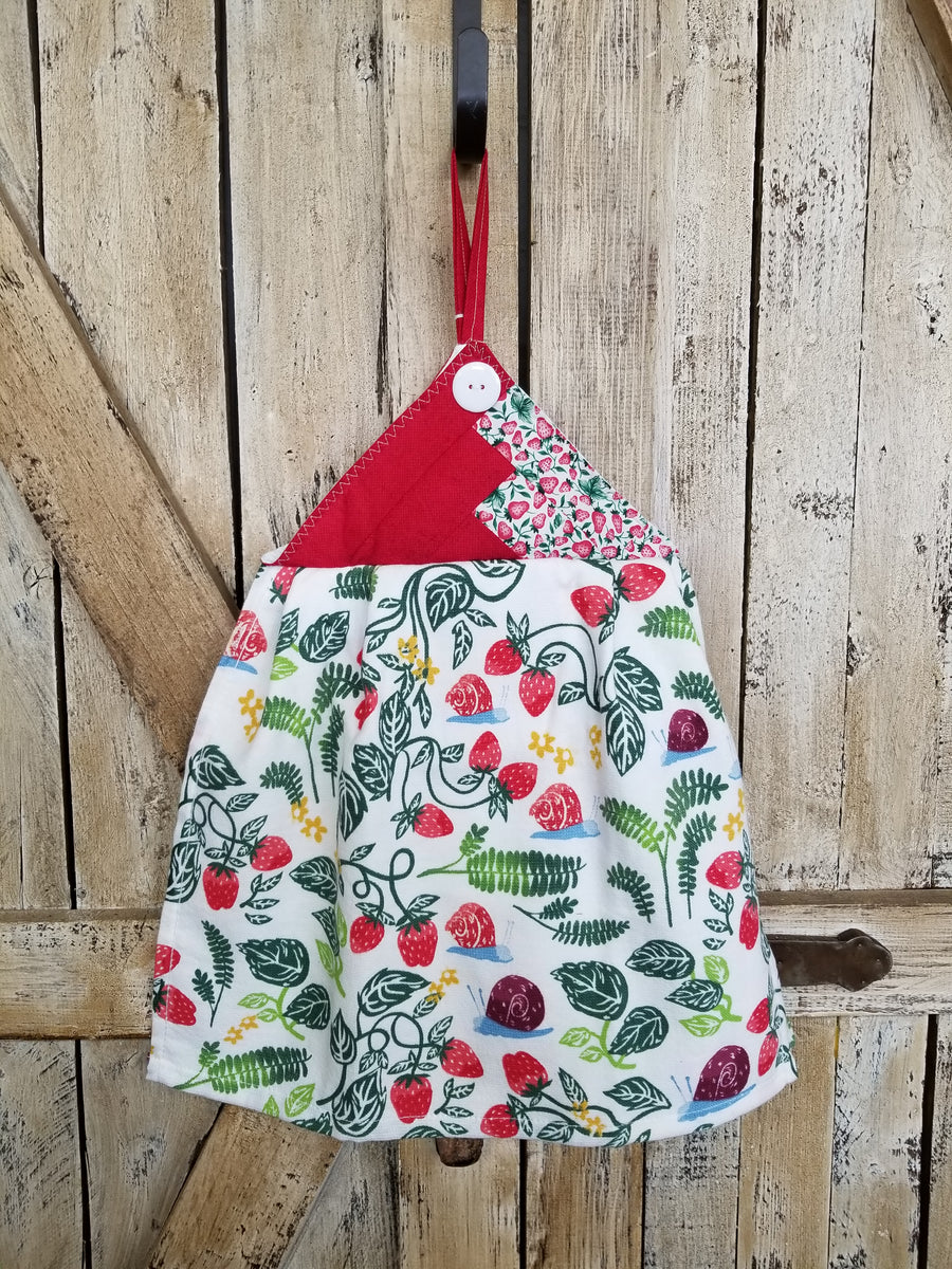 Strawberries + Snails Kitchen Towel