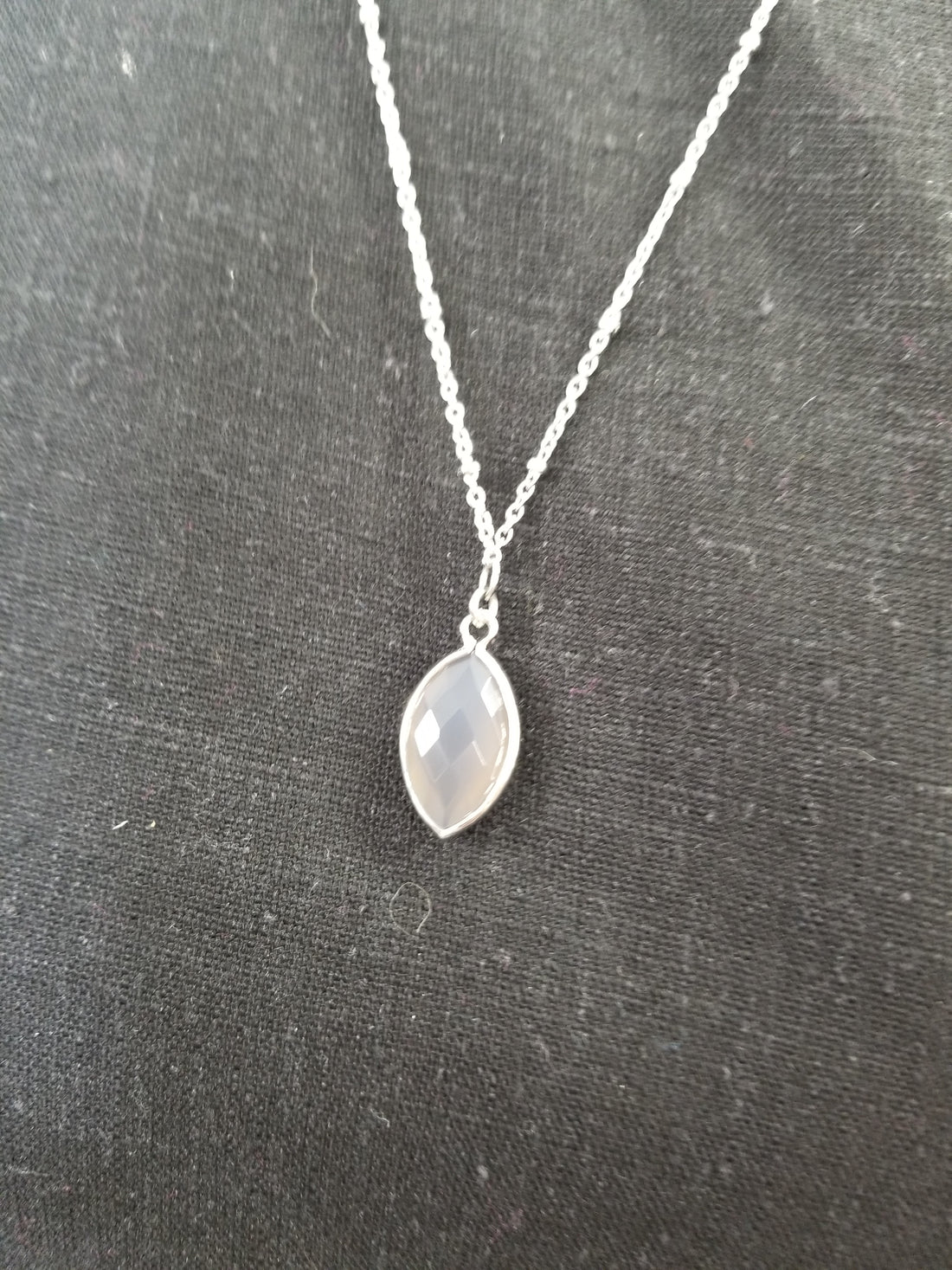 Silver Agate Necklace