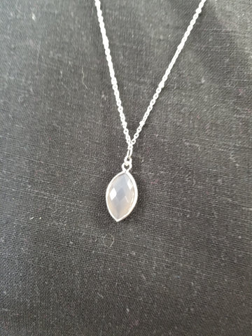 Silver Agate Necklace