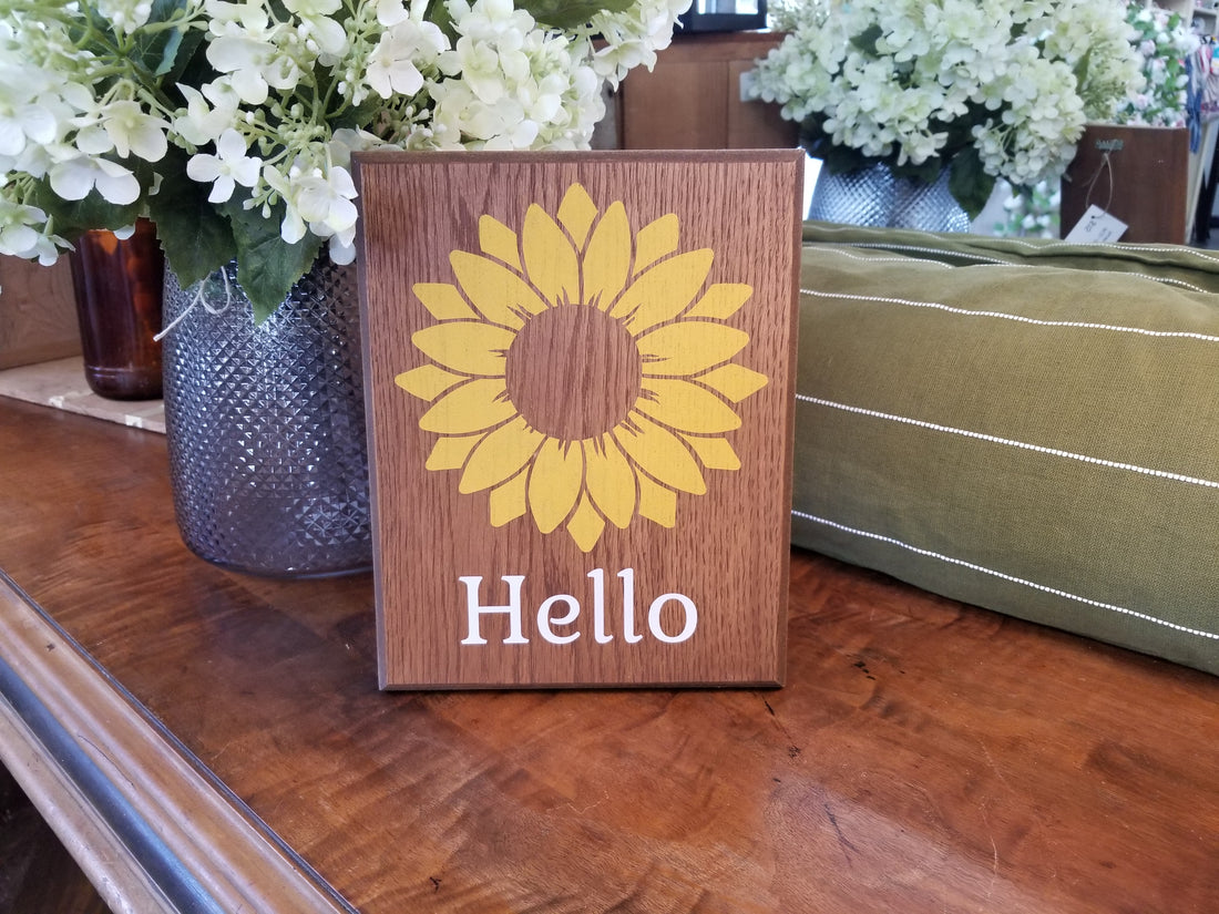 Hello Sunflower Sign