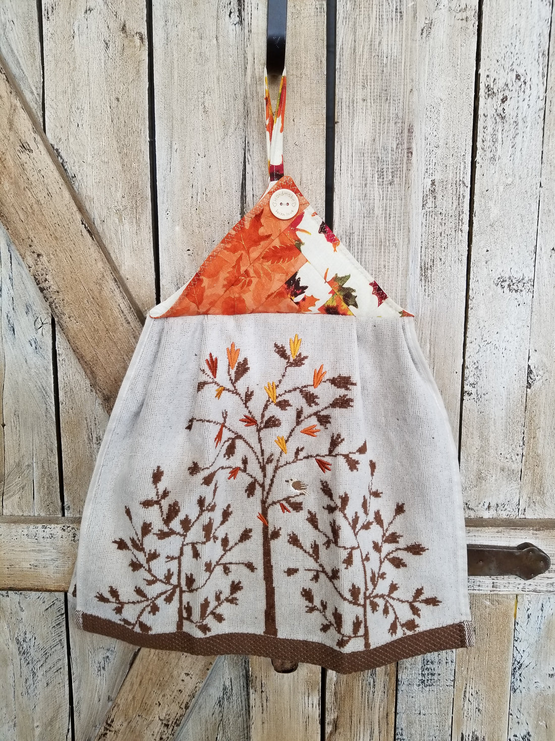Autumn Trees + Bird Kitchen Towel