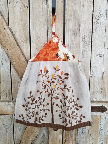 Autumn Trees + Bird Kitchen Towel