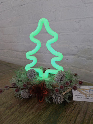 Pheasant Feather Tree Light Arrangement