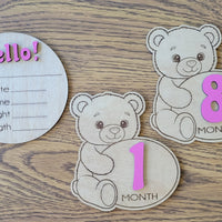 Baby Milestone Photo Props (Choose colo)