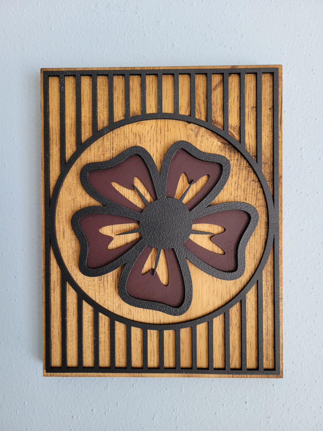 Pansy Wooden Laser Sign