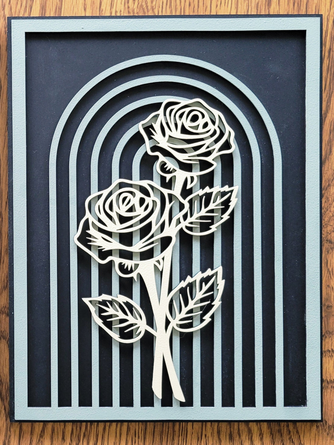 Arch With Roses Laser Sign
