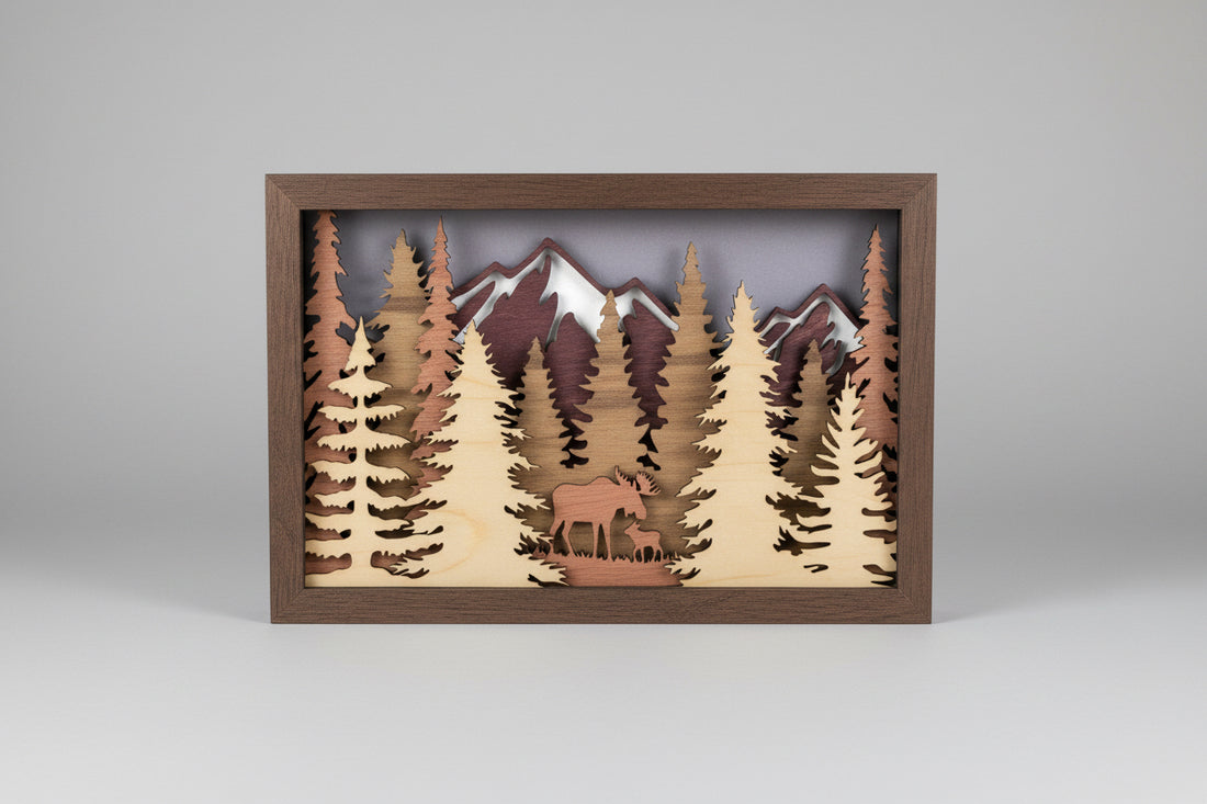 Pine Tree Layer Box - Moose
