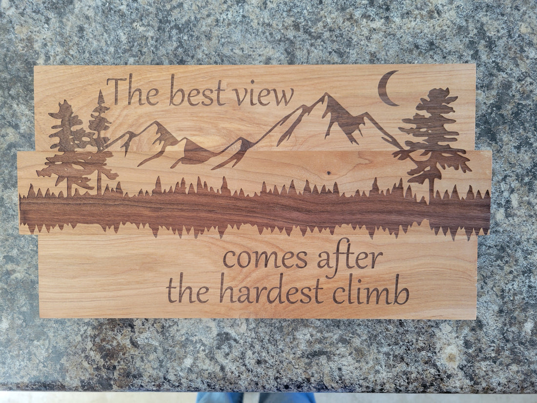 Best View Mountain Laser Sign