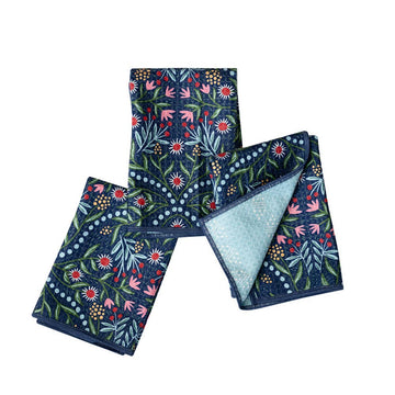Mighty Mini Towel (Set of 3) - RJW Glitz: Navy