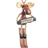 Skiing Moose Ornament - Personalize