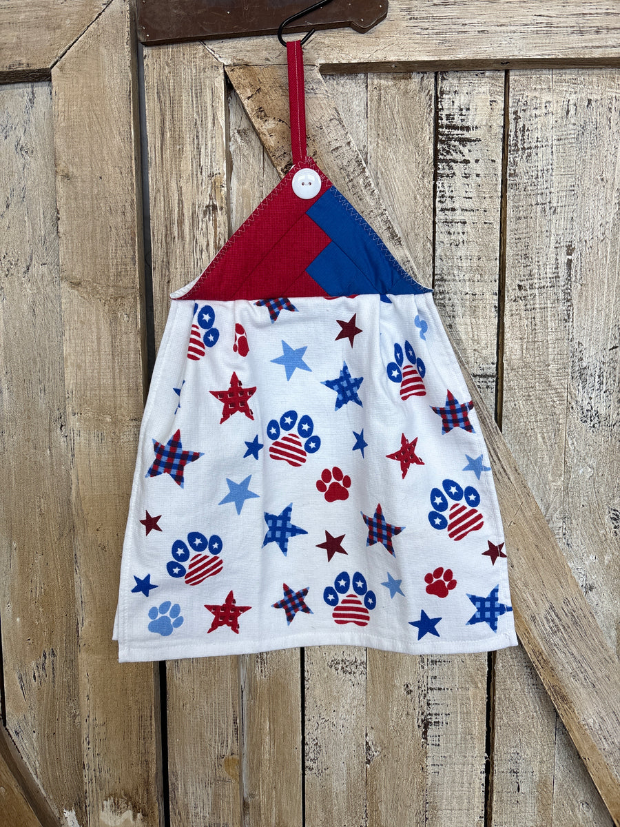 Stars + Paw Prints Kitchen Towel