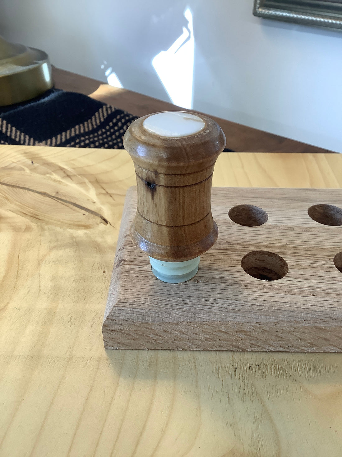 Wooden Bottle Stopper - Inlaid