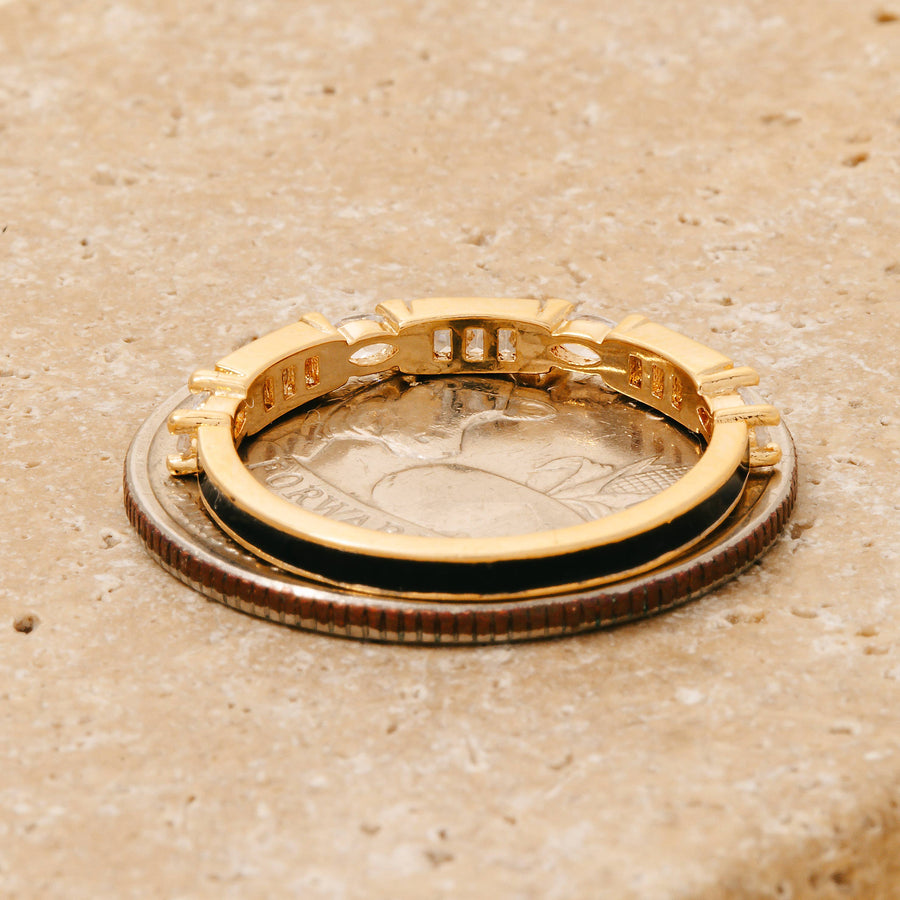 Marquise Baguette Rhinestone Ring