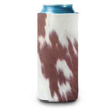 Cow Print Slim Can Cooler