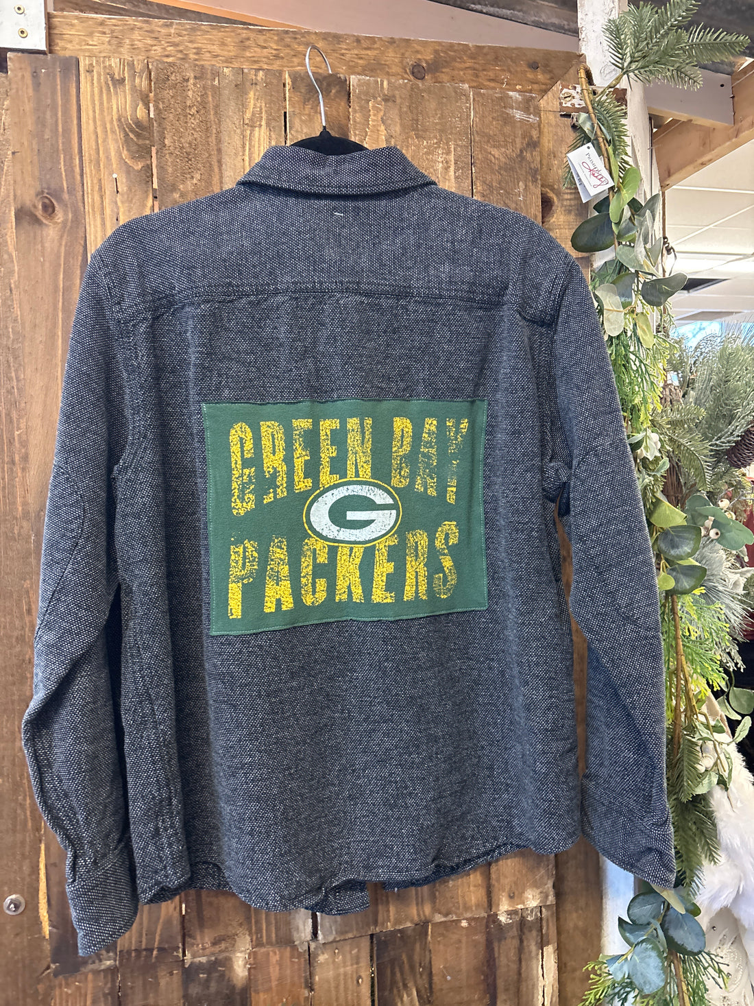 Repurposed Shirt with Green Bay Patch