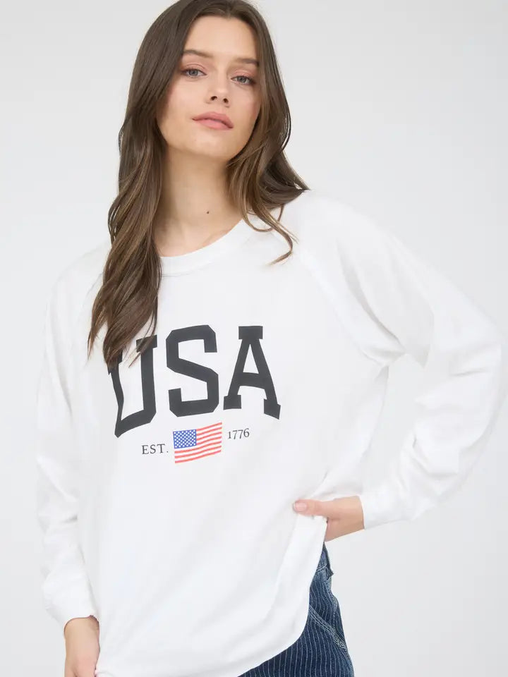 USA Long Sleeve Raglan