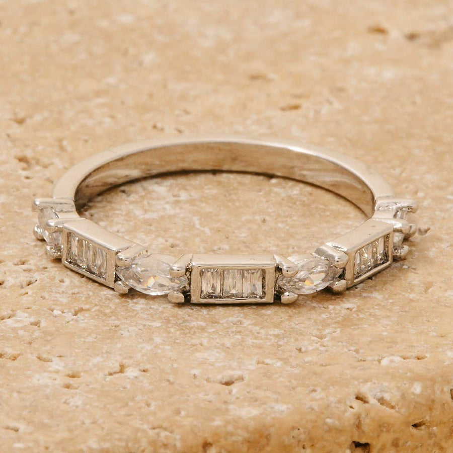 Marquise Baguette Rhinestone Ring