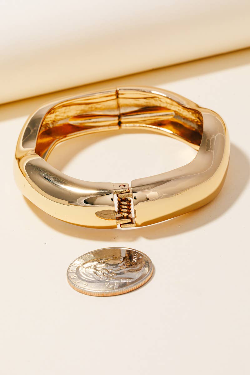 Warped Wavy Bangle Bracelet