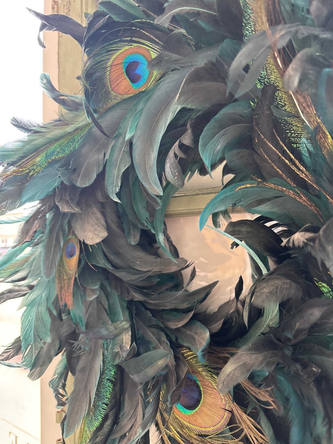 Peacock Feather Wreath