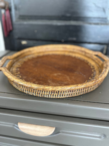 Round Tray With Handles