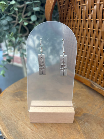 Tree Print Drop Earrings
