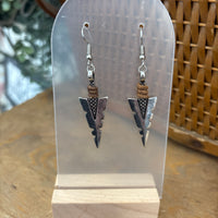 Metal Arrowhead Drop Earrings