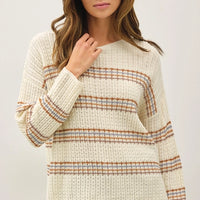 Stripe Knit Sweater - Oversized