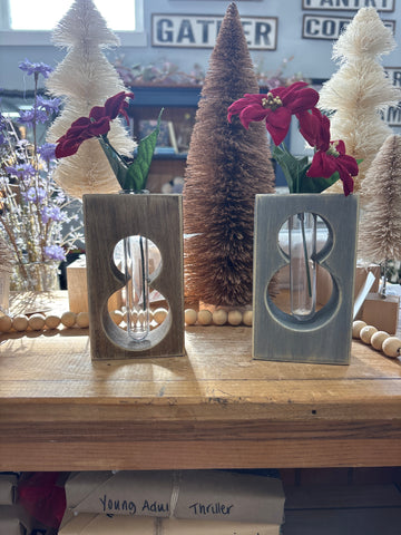 Snowman Wooden Vase