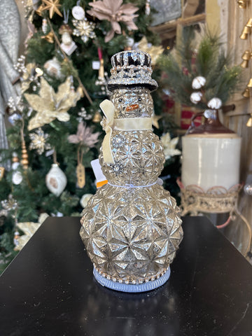 LED Mercury Glass Snowman