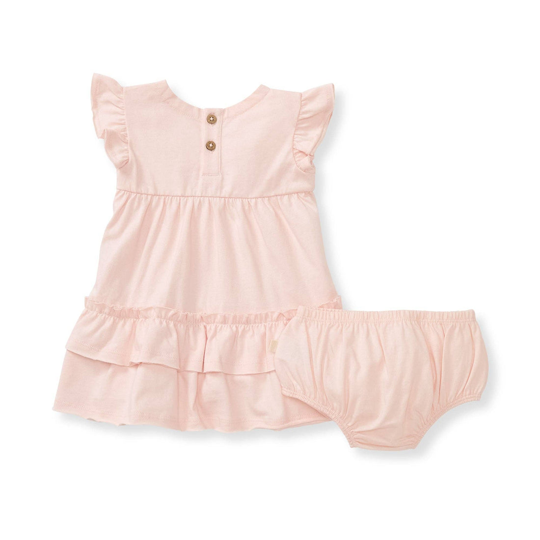 Ruffle Dress & Diaper Cover: Hibiscus Red