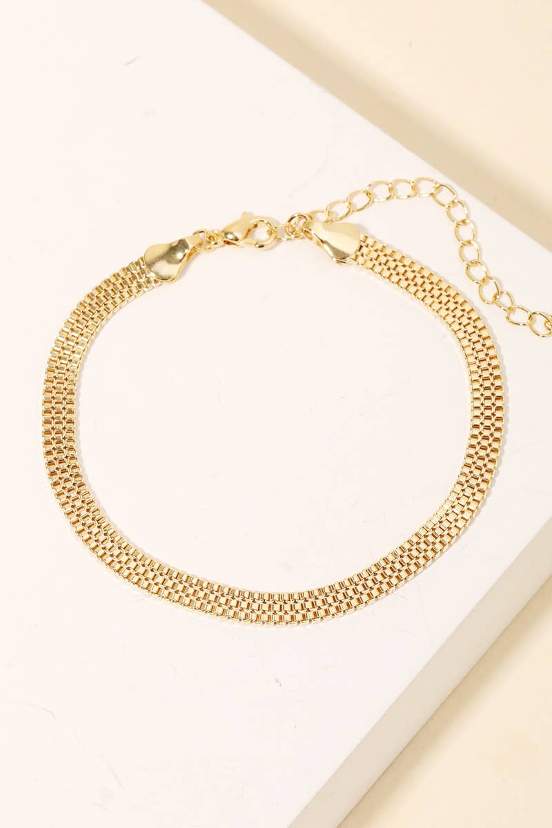 Box Chain Clasp Bracelet