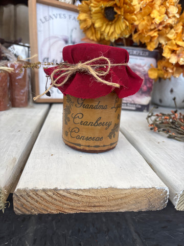 Grandma Lydia's Cranberry Conserve Decorative Jar
