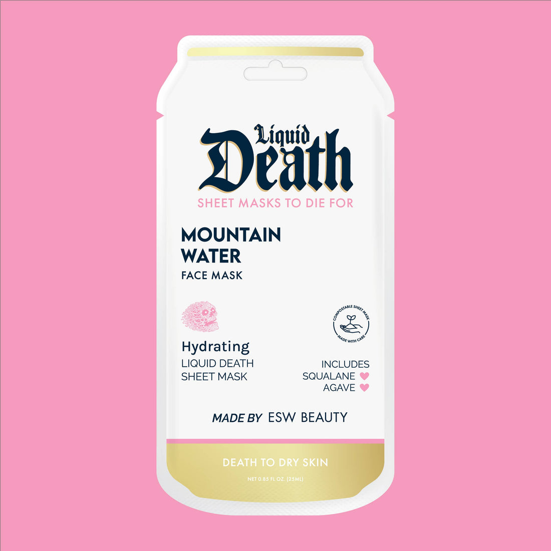 Mountain Water Liquid Death Hydrating Face Mask