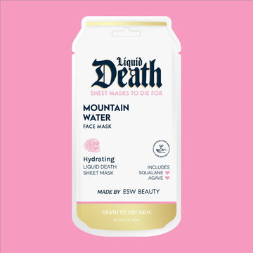 Mountain Water Liquid Death Hydrating Face Mask