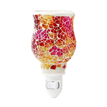 Plugables® Fragrance Vase -Pink/Gold Color Mosaic Wax Warmer