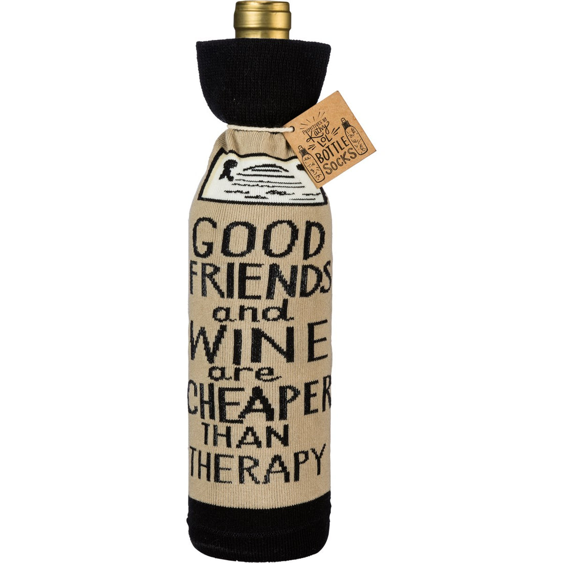 Cheaper Than Therapy Bottle Sock