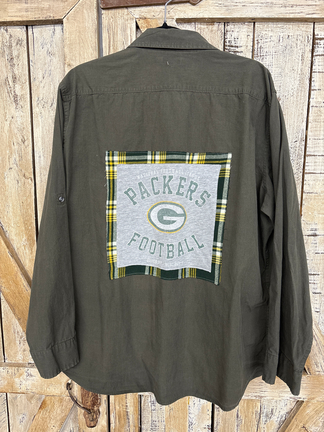 Repurposed Shirt with Green Bay Patch