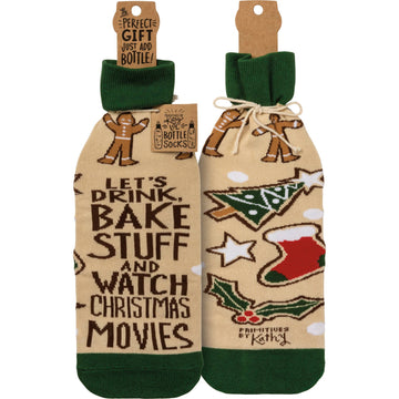 Let's Bake Stuff And Watch Movies Bottle Sock Cover