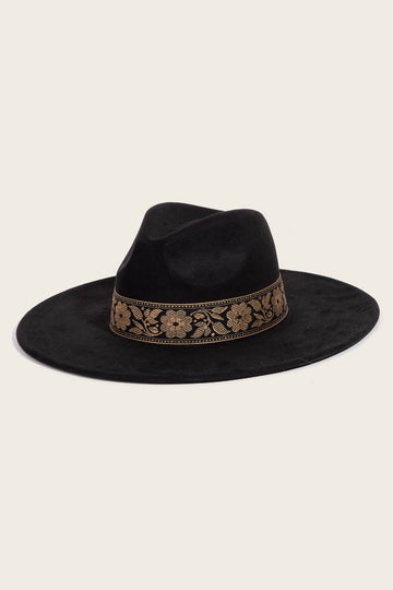 Flower Ribbon Bow Fedora Hat