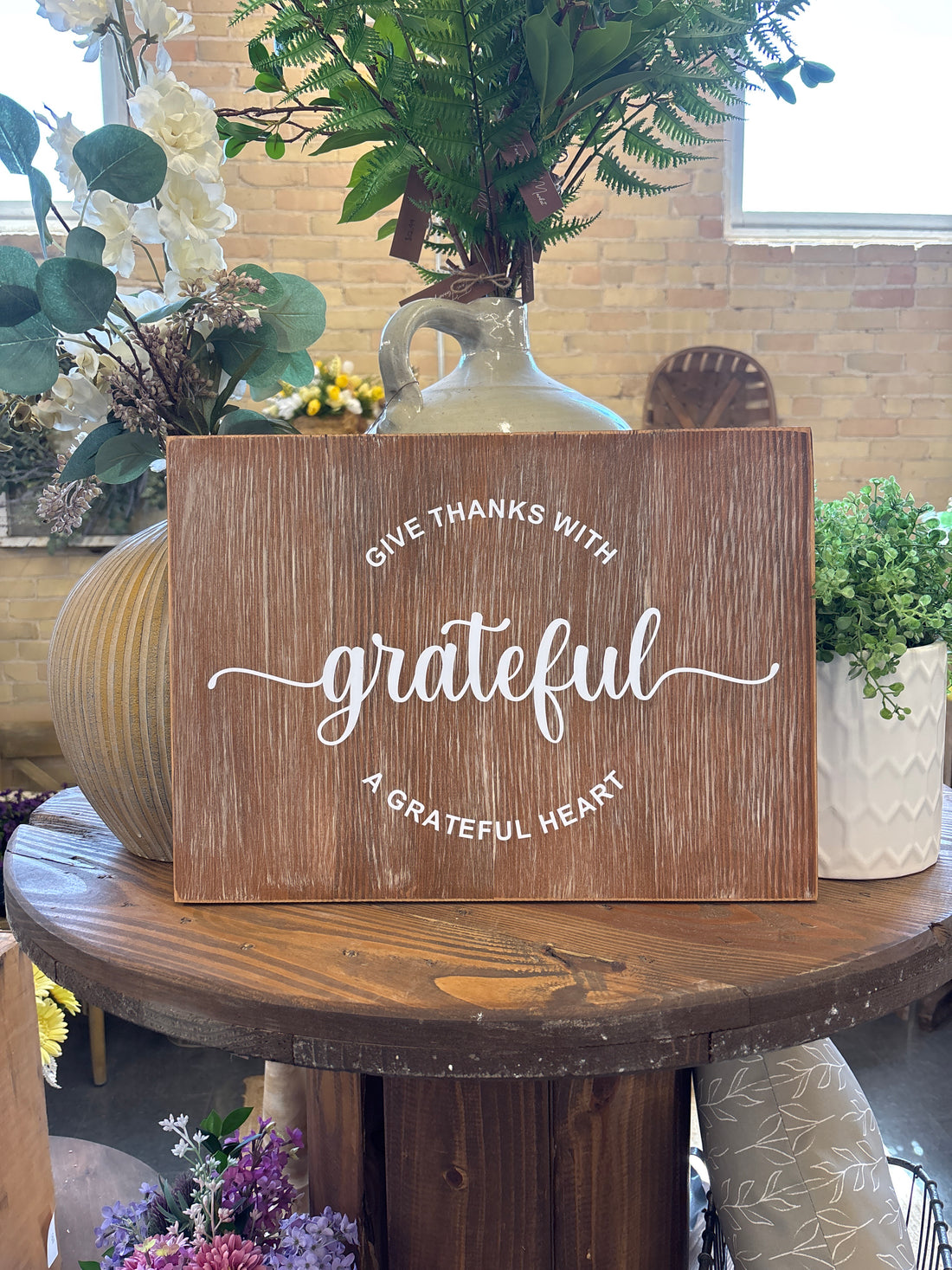 Grateful Heart Wooden Sign
