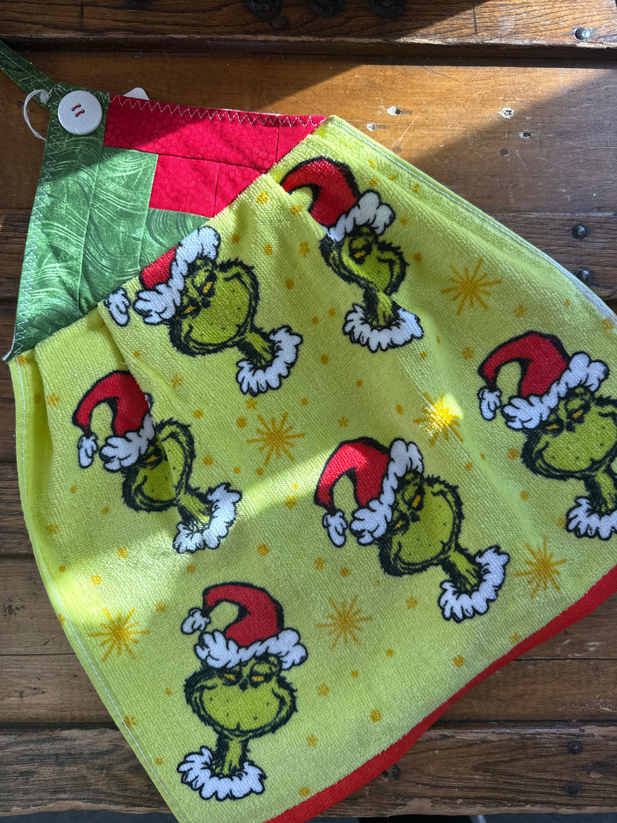 Grumpy Green Guy Kitchen Towel