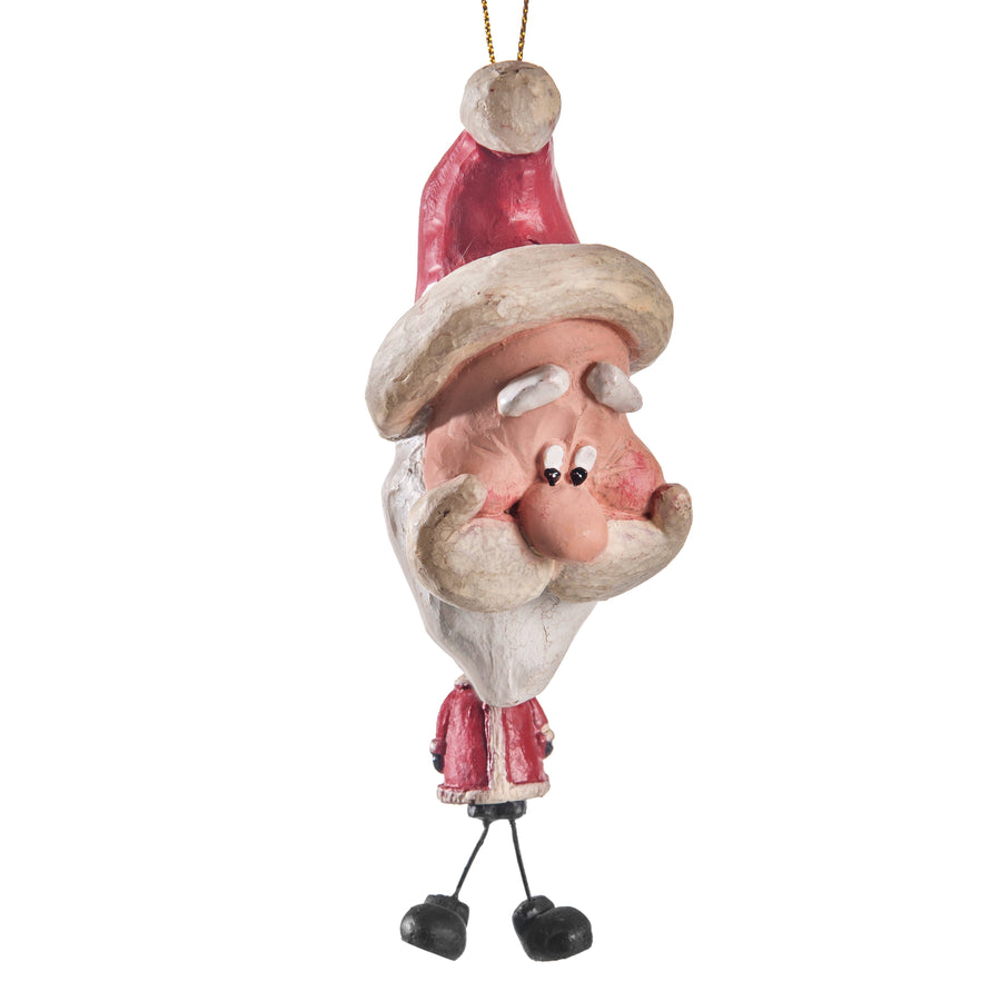 Santa Ornament With Smooth Beard