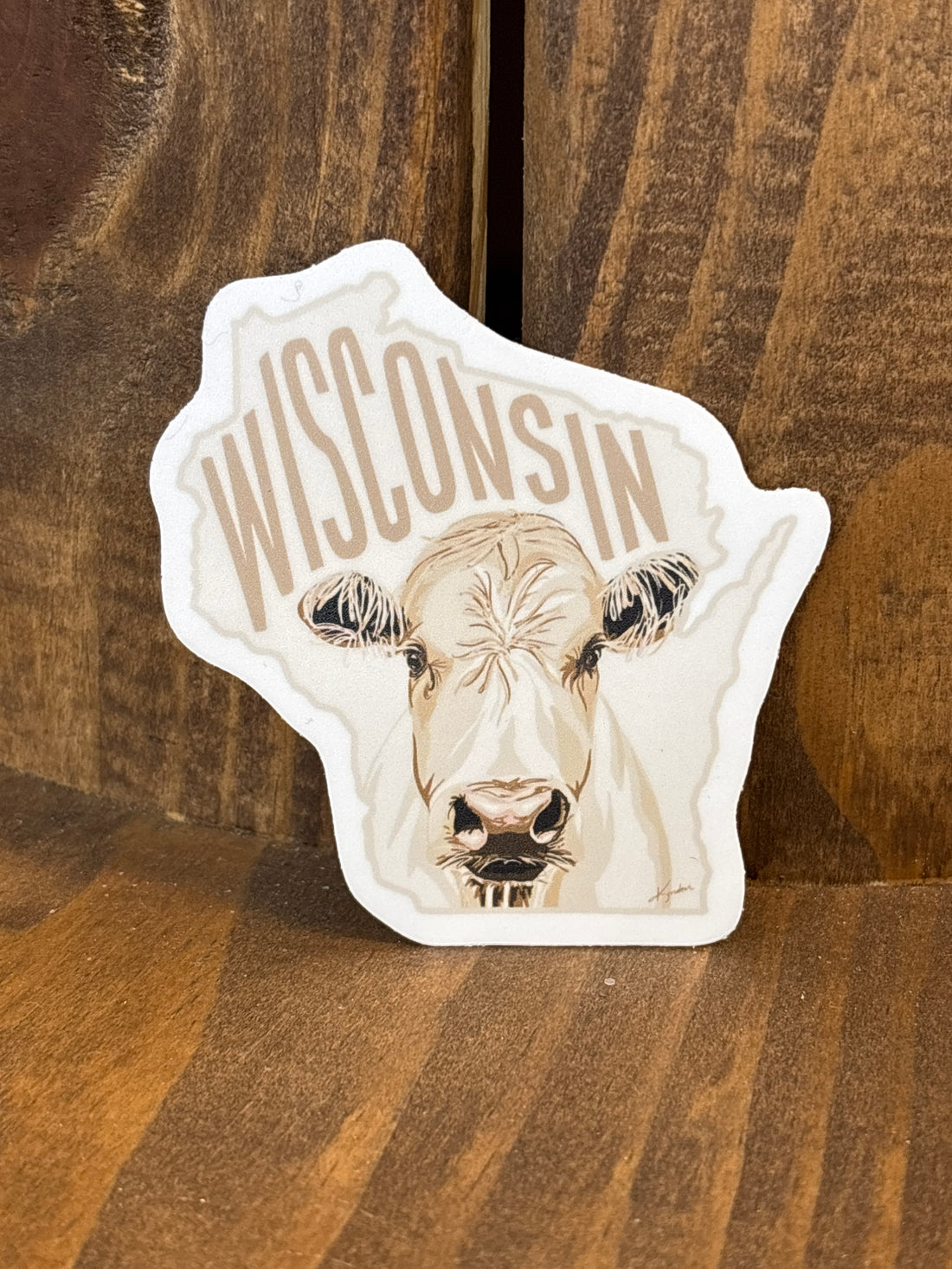 Wisconsin Cow Sticker