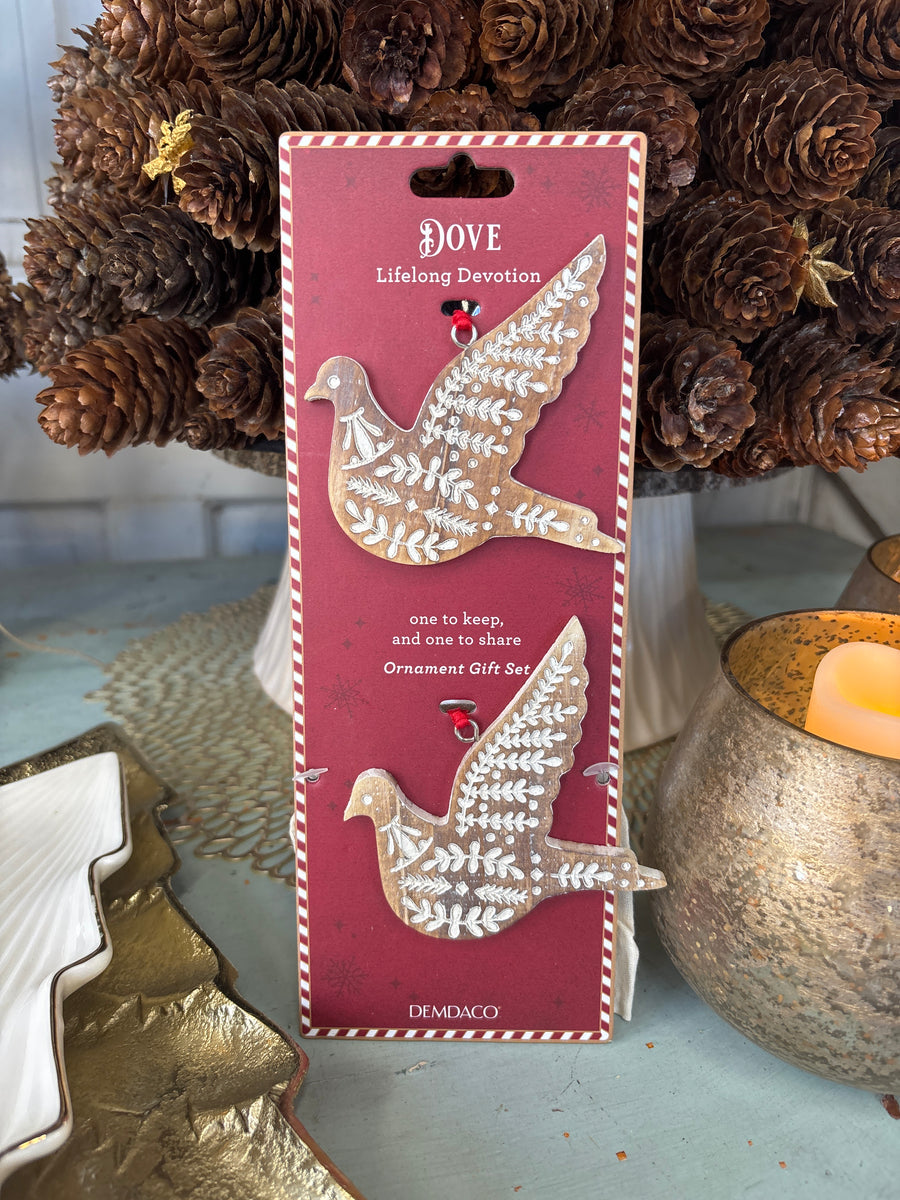 Dove Ornament Duo