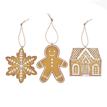 Hanging Gingerbread Christmas Ornaments