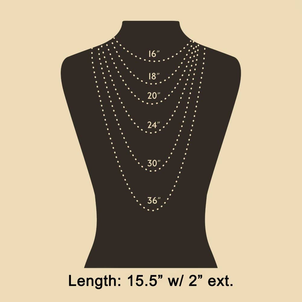 Dainty Mix Bead Charm Necklace: Grey