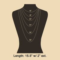 Dainty Mix Bead Charm Necklace: Grey