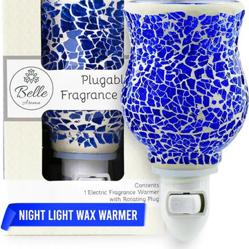 Plugables® Fragrance Vase - Blue Mosaic Wax Warmer