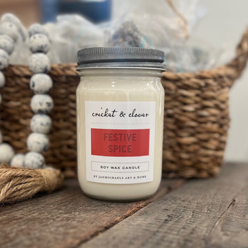 Festive Spice Soy Mason Jar Candle